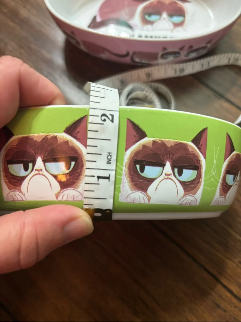 Two Grumpy Cat Ceramic Pet Bowls